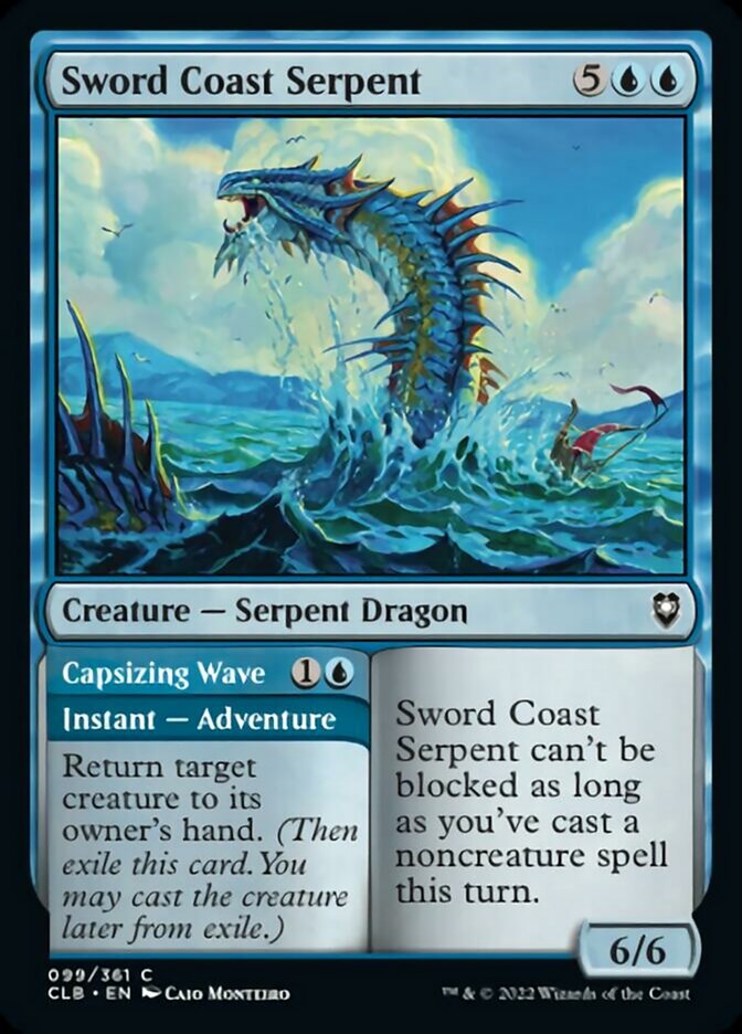 Sword Coast Serpent // Capsizing Wave [Commander Legends: Battle for Baldur's Gate] | Pandora's Boox