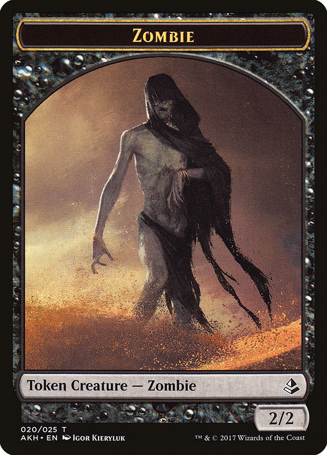 Proven Combatant // Zombie Double-Sided Token [Hour of Devastation Tokens] | Pandora's Boox