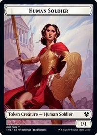 Human Soldier // Pegasus Double-Sided Token [Theros Beyond Death Tokens] | Pandora's Boox