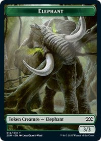Elephant // Golem Double-Sided Token [Double Masters Tokens] | Pandora's Boox