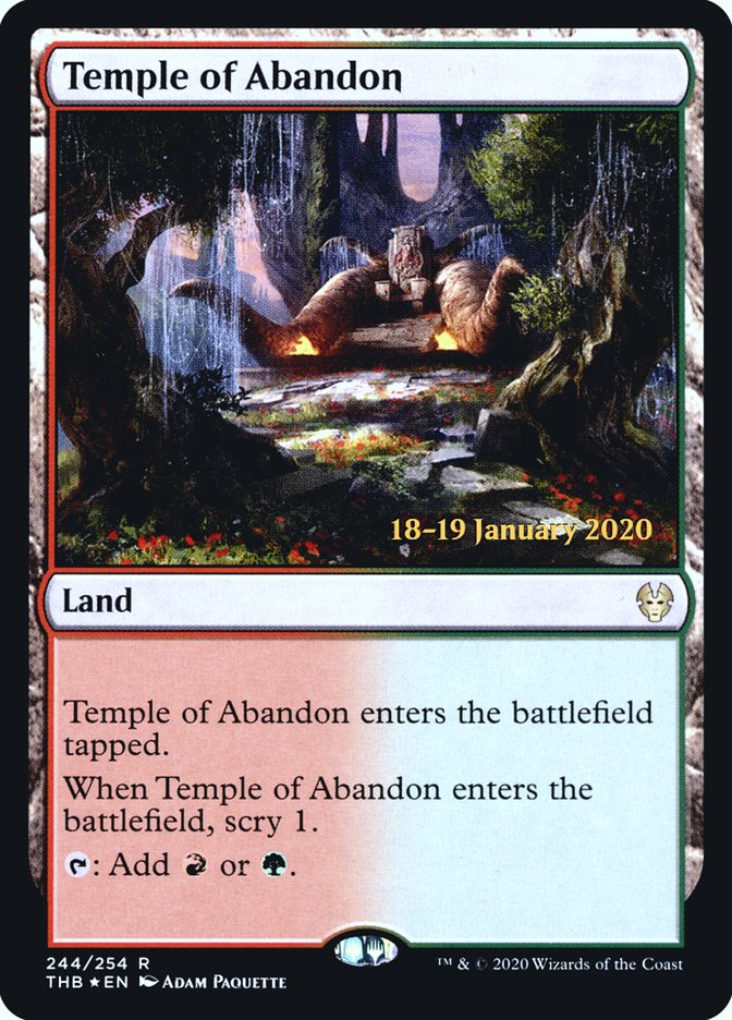 Temple of Abandon [Theros Beyond Death Prerelease Promos] | Pandora's Boox