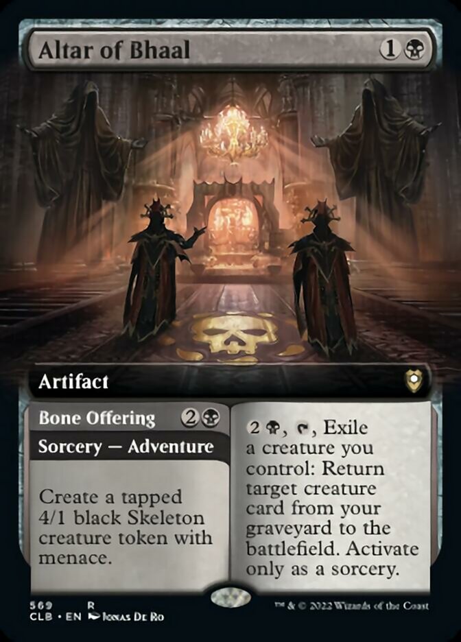 Altar of Bhaal // Bone Offering (Extended Art) [Commander Legends: Battle for Baldur's Gate] | Pandora's Boox