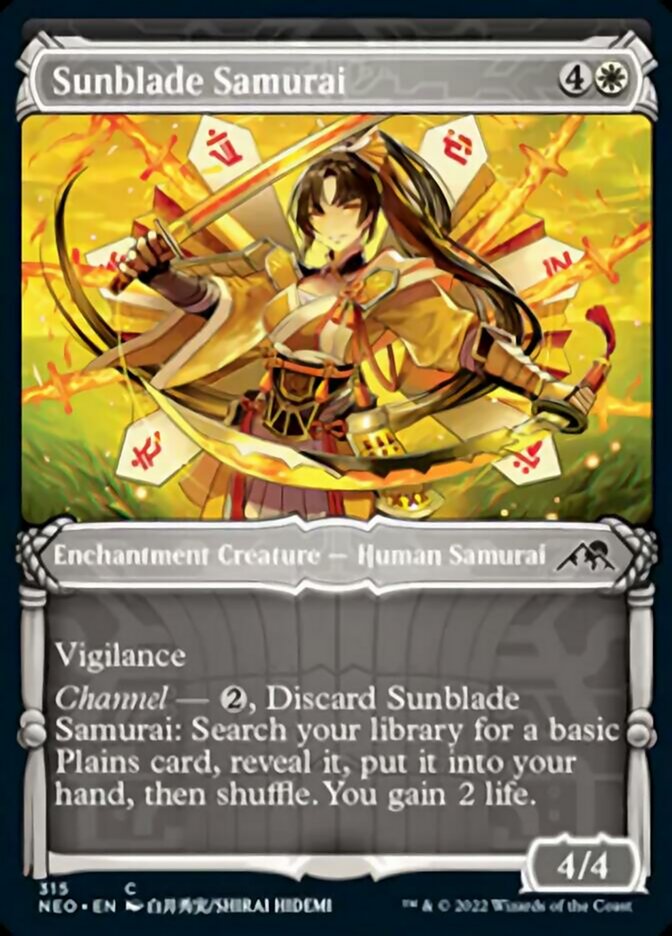 Sunblade Samurai (Showcase Samurai) [Kamigawa: Neon Dynasty] | Pandora's Boox