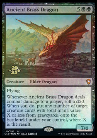 Ancient Brass Dragon [Commander Legends: Battle for Baldur's Gate Prerelease Promos] | Pandora's Boox