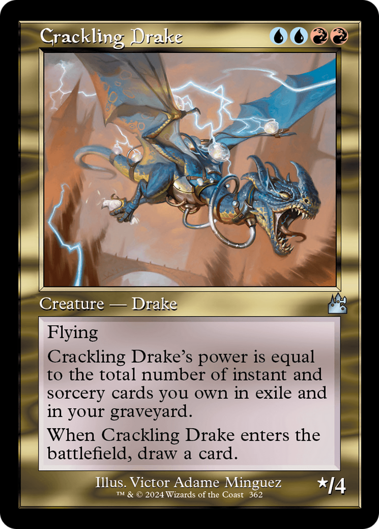 Crackling Drake (Retro Frame) [Ravnica Remastered] | Pandora's Boox