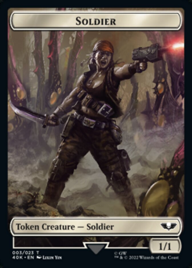 Soldier (003) // Sicarian Infiltrator Double-Sided Token [Warhammer 40,000 Tokens] | Pandora's Boox