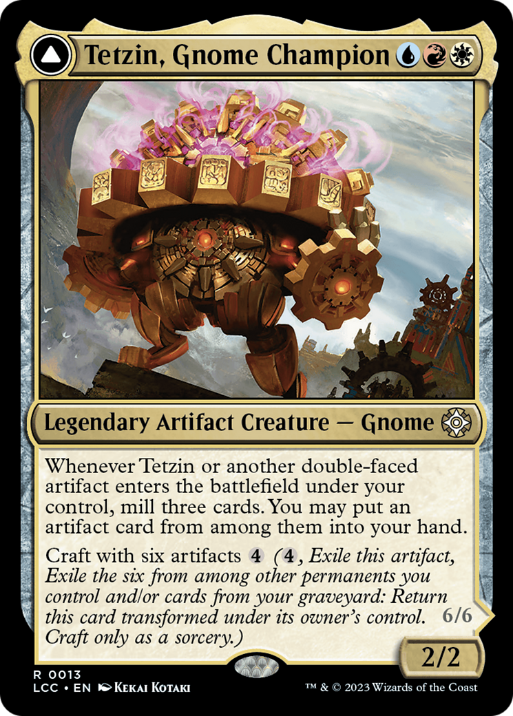 Tetzin, Gnome Champion // The Golden-Gear Colossus [The Lost Caverns of Ixalan Commander] | Pandora's Boox