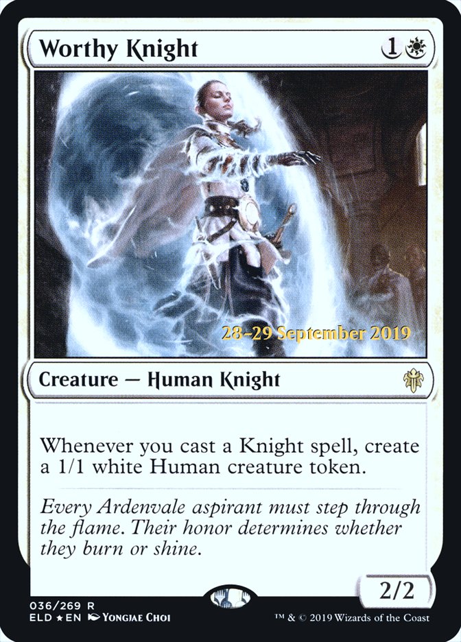 Worthy Knight [Throne of Eldraine Prerelease Promos] | Pandora's Boox