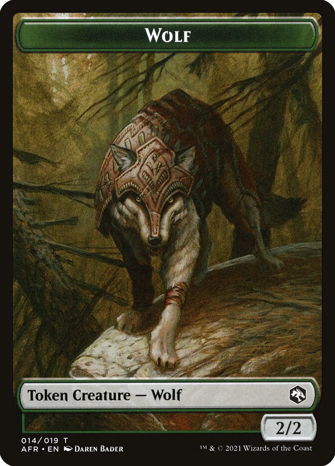 Germ // Wolf Double-Sided Token [Double Masters Tokens] | Pandora's Boox