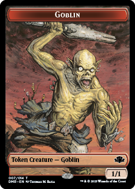 Goblin // Marit Lage Double-Sided Token [Dominaria Remastered Tokens] | Pandora's Boox