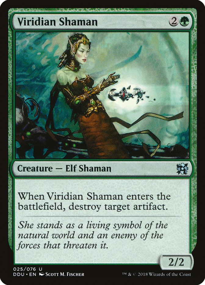 Viridian Shaman [Duel Decks: Elves vs. Inventors] | Pandora's Boox