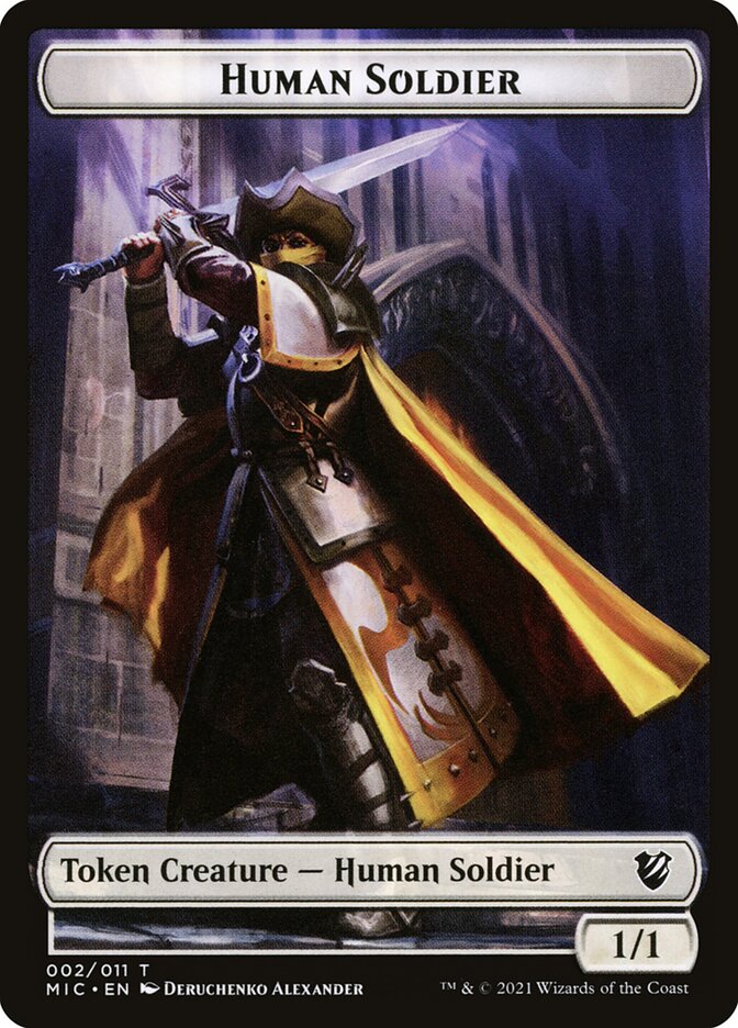 Angel // Human Soldier Double-Sided Token [Double Masters Tokens] | Pandora's Boox