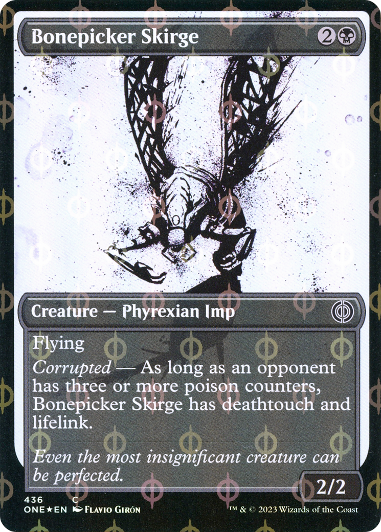 Bonepicker Skirge (Showcase Ichor Step-and-Compleat Foil) [Phyrexia: All Will Be One] | Pandora's Boox