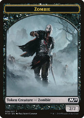 Knight // Zombie Double-Sided Token (Game Night) [Core Set 2019 Tokens] | Pandora's Boox