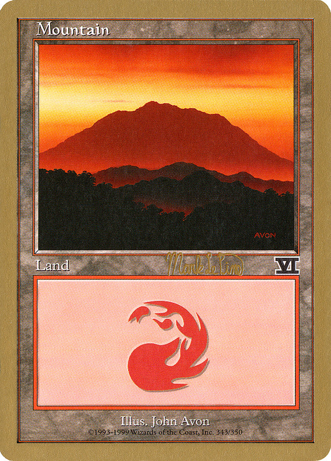 Mountain (mlp346a) (Mark Le Pine) [World Championship Decks 1999] | Pandora's Boox