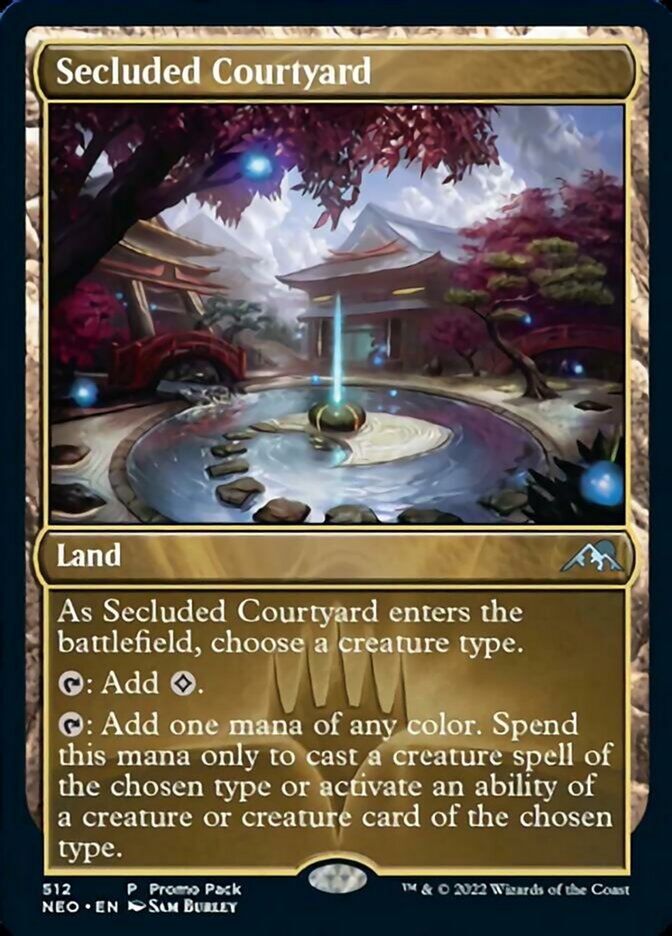 Secluded Courtyard (Promo Pack) [Kamigawa: Neon Dynasty Promos] | Pandora's Boox