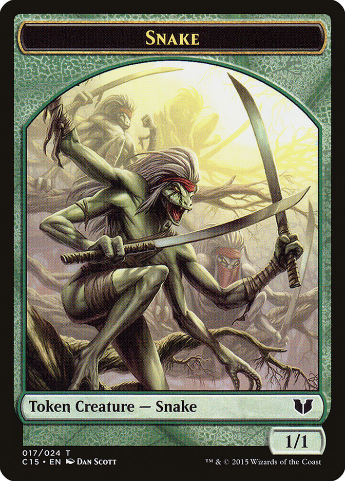 Snake Token (017/024) [Commander 2015 Tokens] | Pandora's Boox