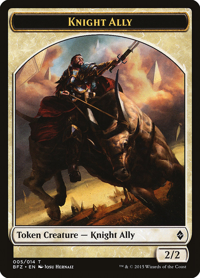 Knight Ally Token [Battle for Zendikar Tokens] | Pandora's Boox