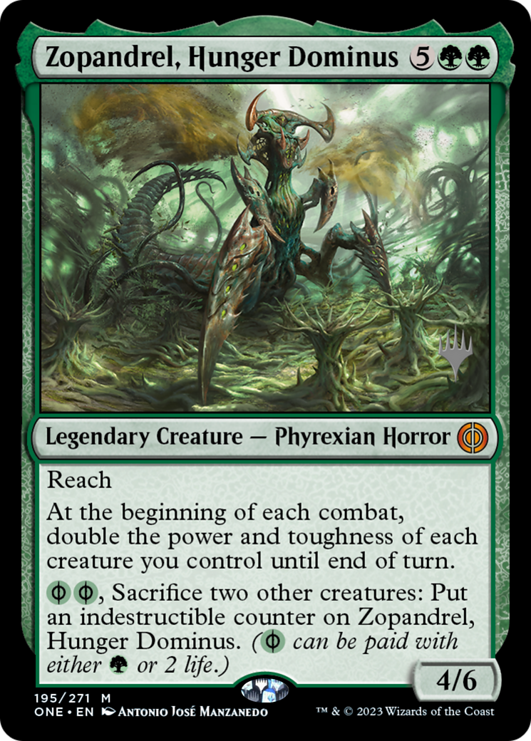 Zopandrel, Hunger Dominus (Promo Pack) [Phyrexia: All Will Be One Promos] | Pandora's Boox