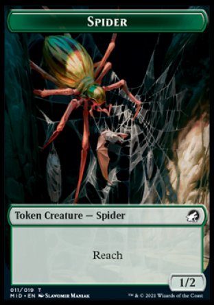 Spider Token [Innistrad: Midnight Hunt Tokens] | Pandora's Boox