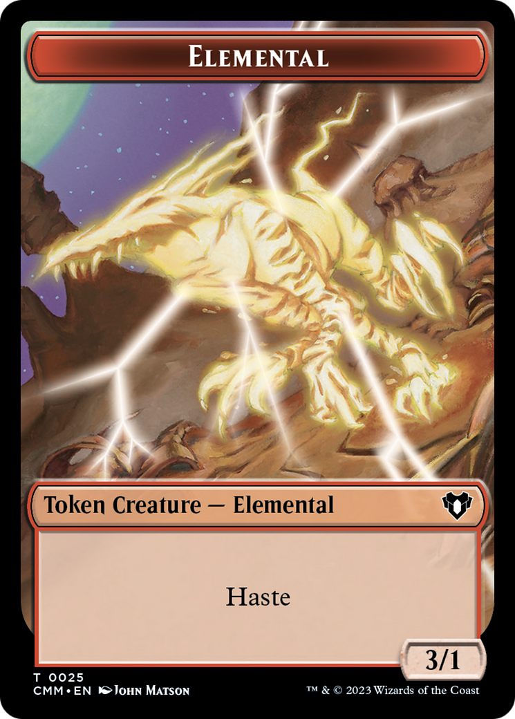 Thopter // Elemental (0025) Double-Sided Token [Commander Masters Tokens] | Pandora's Boox
