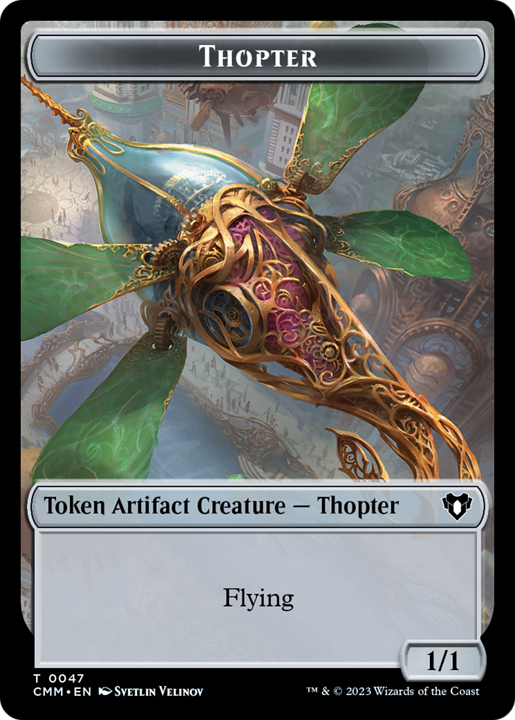 Thopter // Dragon (0020) Double-Sided Token [Commander Masters Tokens] | Pandora's Boox