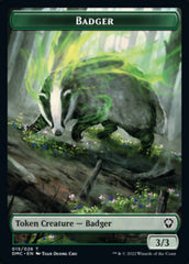 Saproling // Badger Double-Sided Token [Dominaria United Tokens] | Pandora's Boox