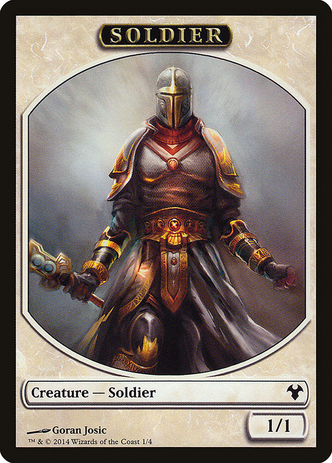 Soldier // Spirit Double-Sided Token [Modern Event Deck 2014 Tokens] | Pandora's Boox