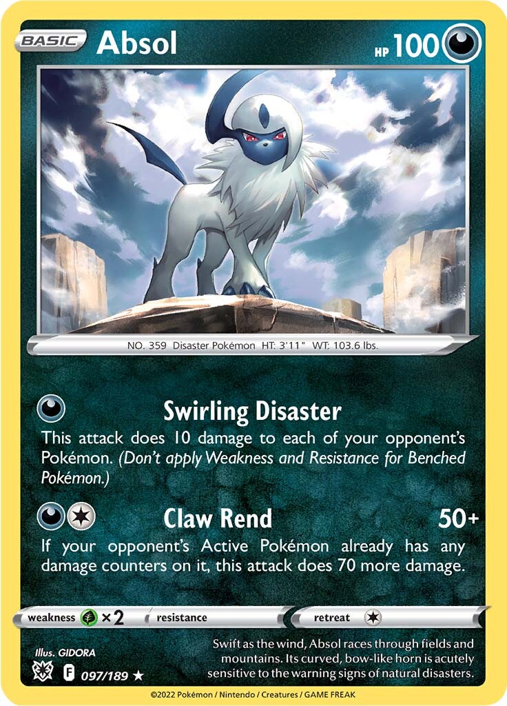 Absol (097/189) (Theme Deck Exclusive) [Sword & Shield: Astral Radiance] | Pandora's Boox