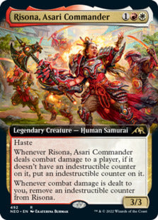 Risona, Asari Commander (Extended Art) [Kamigawa: Neon Dynasty] | Pandora's Boox