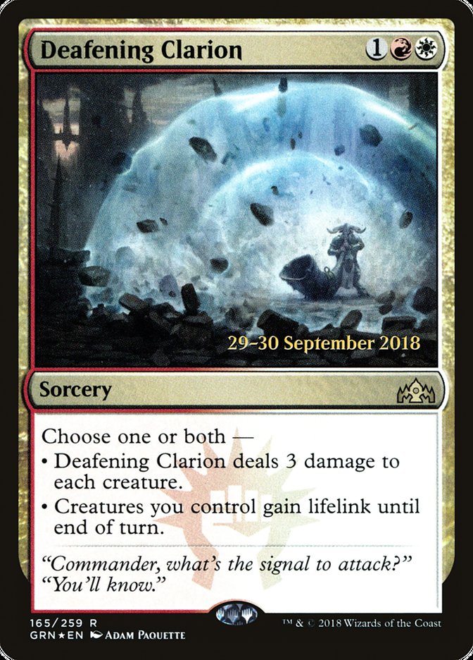 Deafening Clarion [Guilds of Ravnica Prerelease Promos] | Pandora's Boox