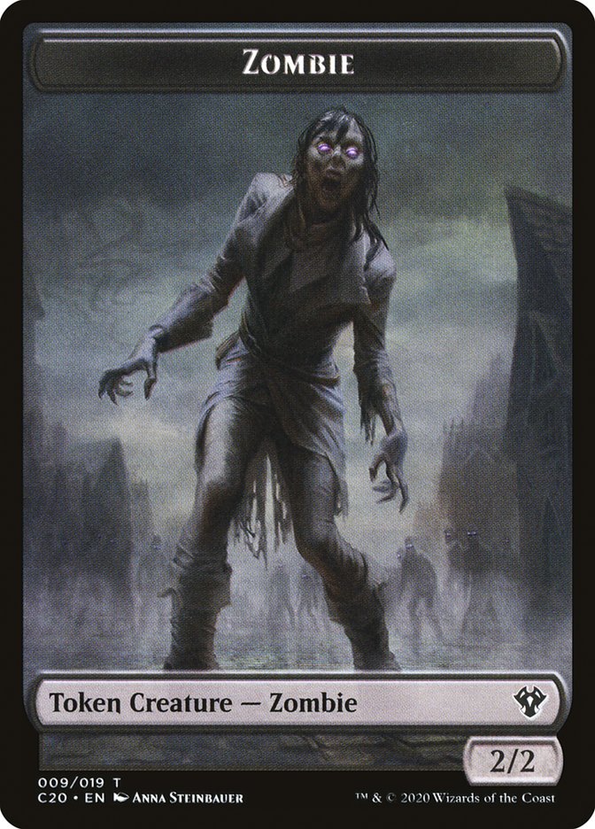 Human Soldier (004) // Zombie Double-Sided Token [Commander 2020 Tokens] | Pandora's Boox