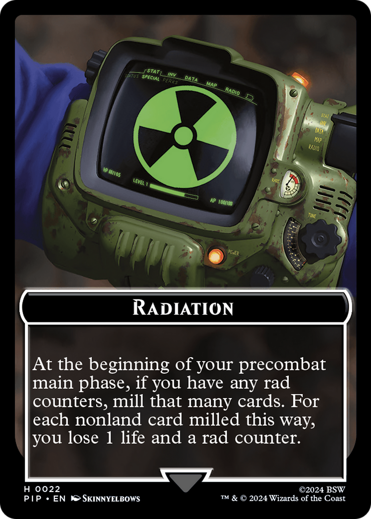 Radiation // Zombie Mutant Double-Sided Token [Fallout Tokens] | Pandora's Boox