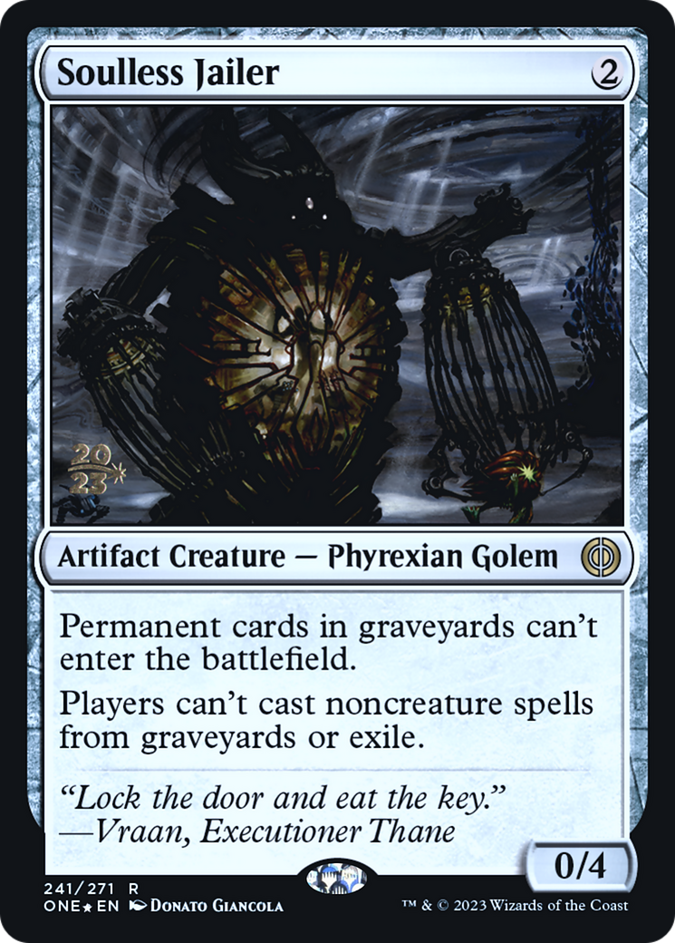Soulless Jailer [Phyrexia: All Will Be One Prerelease Promos] | Pandora's Boox