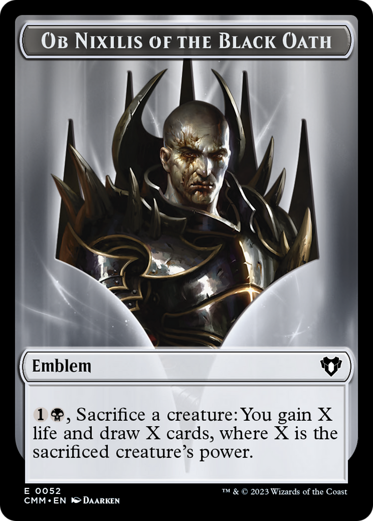 Ob Nixilis of the Black Oath Emblem [Commander Masters Tokens] | Pandora's Boox