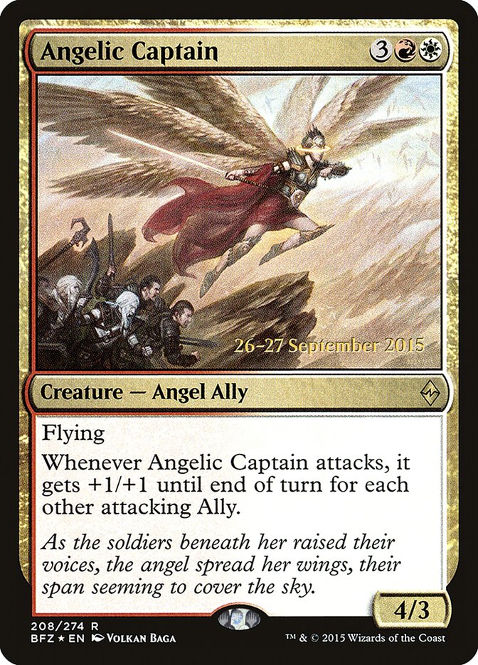 Angelic Captain [Battle for Zendikar Prerelease Promos] | Pandora's Boox