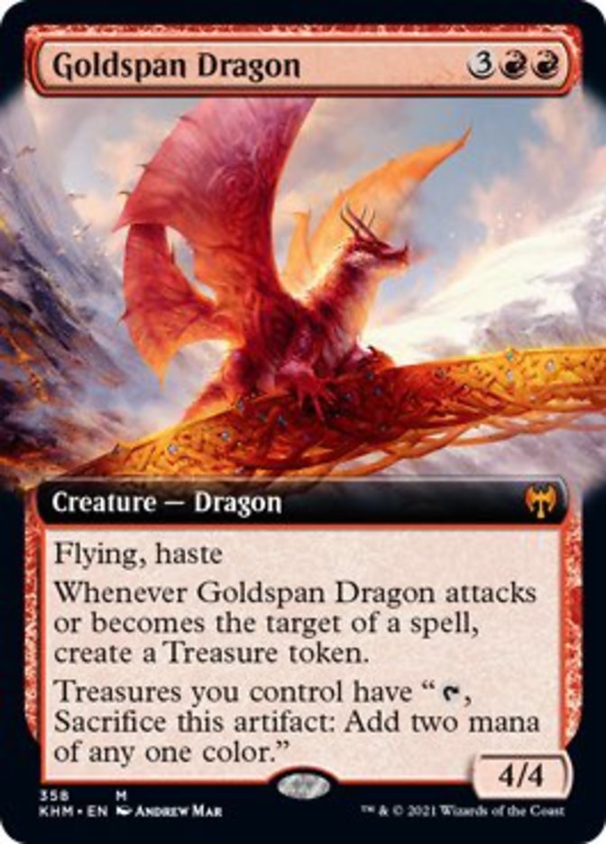 Goldspan Dragon (Extended Art) [Kaldheim] | Pandora's Boox