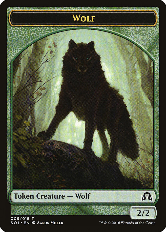 Wolf Token [Shadows over Innistrad Tokens] | Pandora's Boox