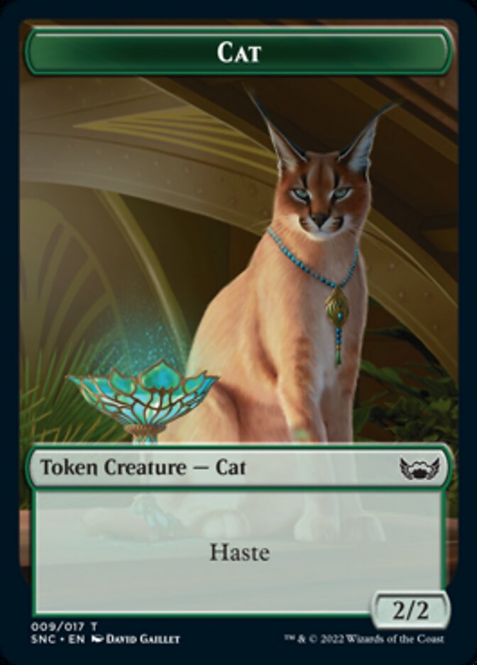 Cat // Rhino Warrior Double-Sided Token [Streets of New Capenna Tokens] | Pandora's Boox