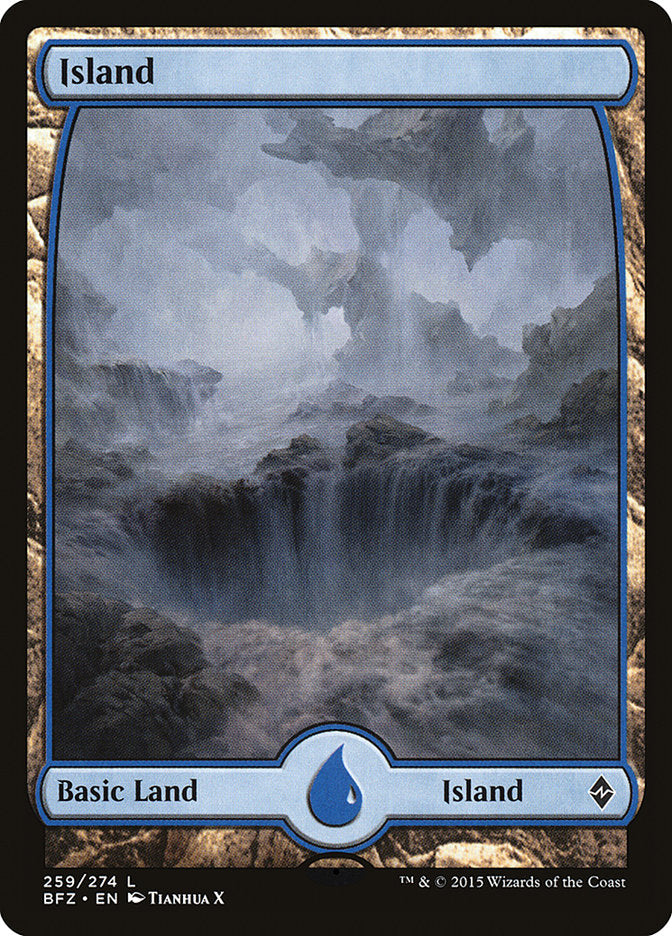 Island (259) (Full Art) [Battle for Zendikar] | Pandora's Boox