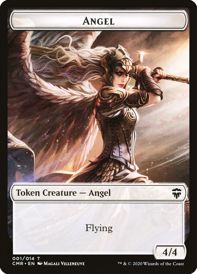 Angel // Horror Double-Sided Token [Commander Legends Tokens] | Pandora's Boox