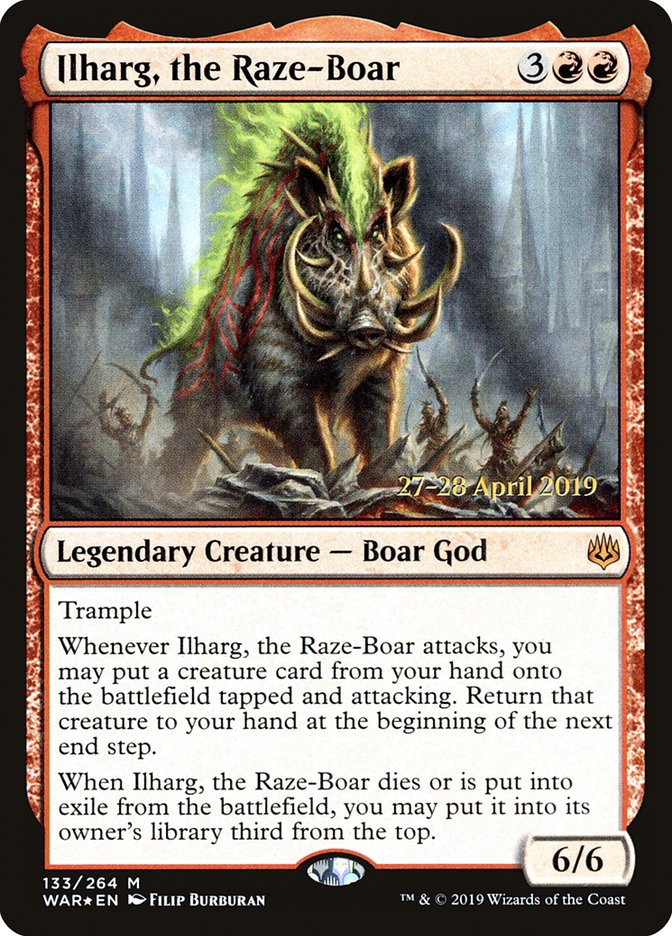Ilharg, the Raze-Boar [War of the Spark Prerelease Promos] | Pandora's Boox