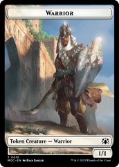 Warrior // Elspeth, Sun's Champion Emblem Double-Sided Token [March of the Machine Commander Tokens] | Pandora's Boox