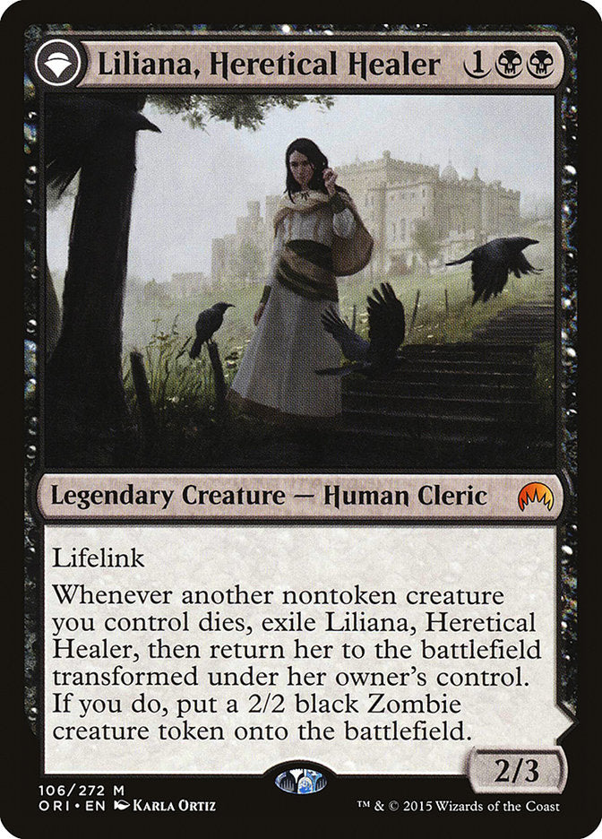 Liliana, Heretical Healer // Liliana, Defiant Necromancer [Magic Origins] | Pandora's Boox