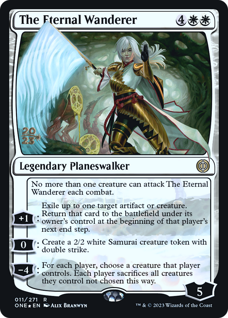 The Eternal Wanderer [Phyrexia: All Will Be One Prerelease Promos] | Pandora's Boox