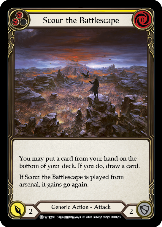 Scour the Battlescape (Yellow) [WTR195] Unlimited Edition Rainbow Foil