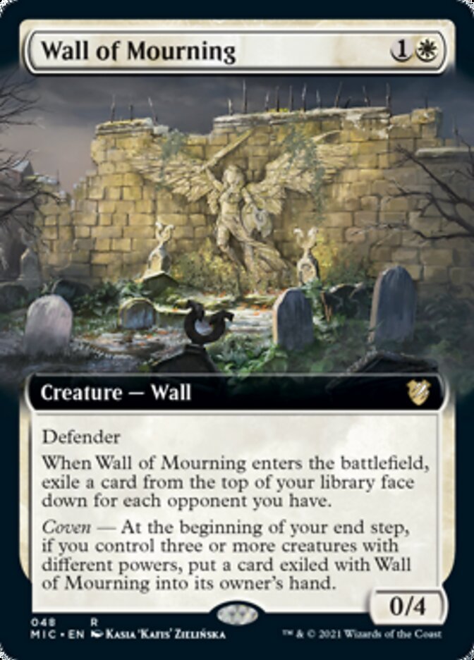 Wall of Mourning (Extended Art) [Innistrad: Midnight Hunt Commander] | Pandora's Boox