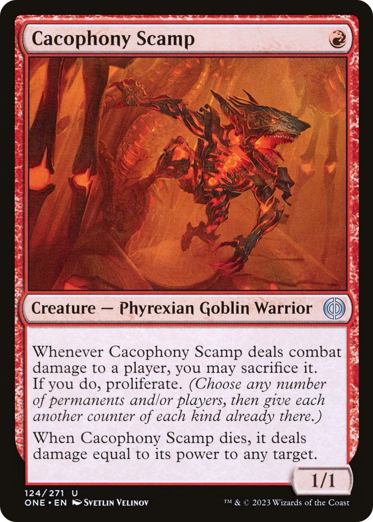 Cacophony Scamp [Phyrexia: All Will Be One] | Pandora's Boox