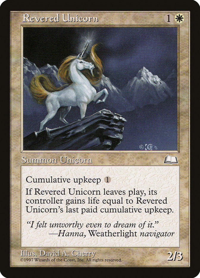 Revered Unicorn [Weatherlight] | Pandora's Boox