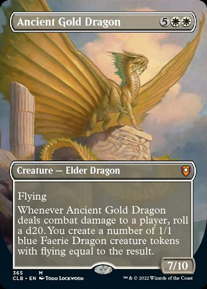 Ancient Gold Dragon (Borderless Alternate Art) [Commander Legends: Battle for Baldur's Gate] | Pandora's Boox